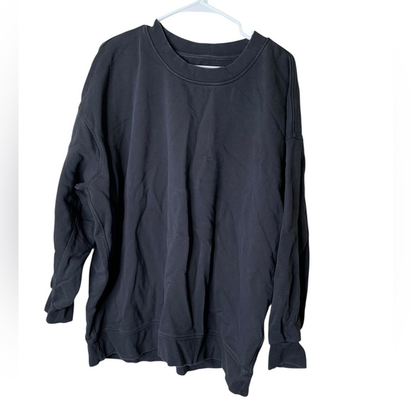 Lululemon Oversized Spellout Sweatshirt Size 16 Athleisure Athletic Layers Gym - Picture 1 of 6
